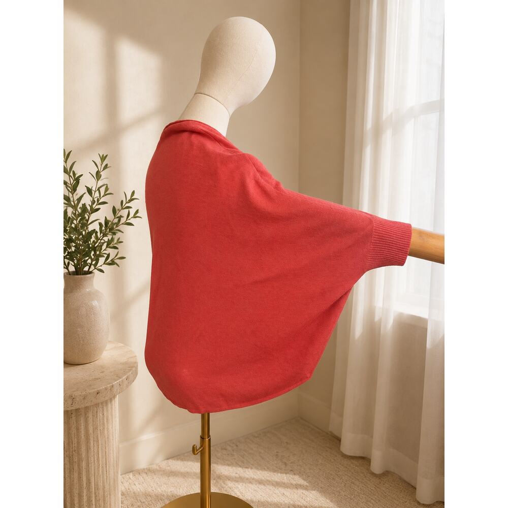 Eileen Fisher Coral Open Cardigan M Wool Modal Camel Batwing Dolman Italy Yarn - Picture 7 of 16